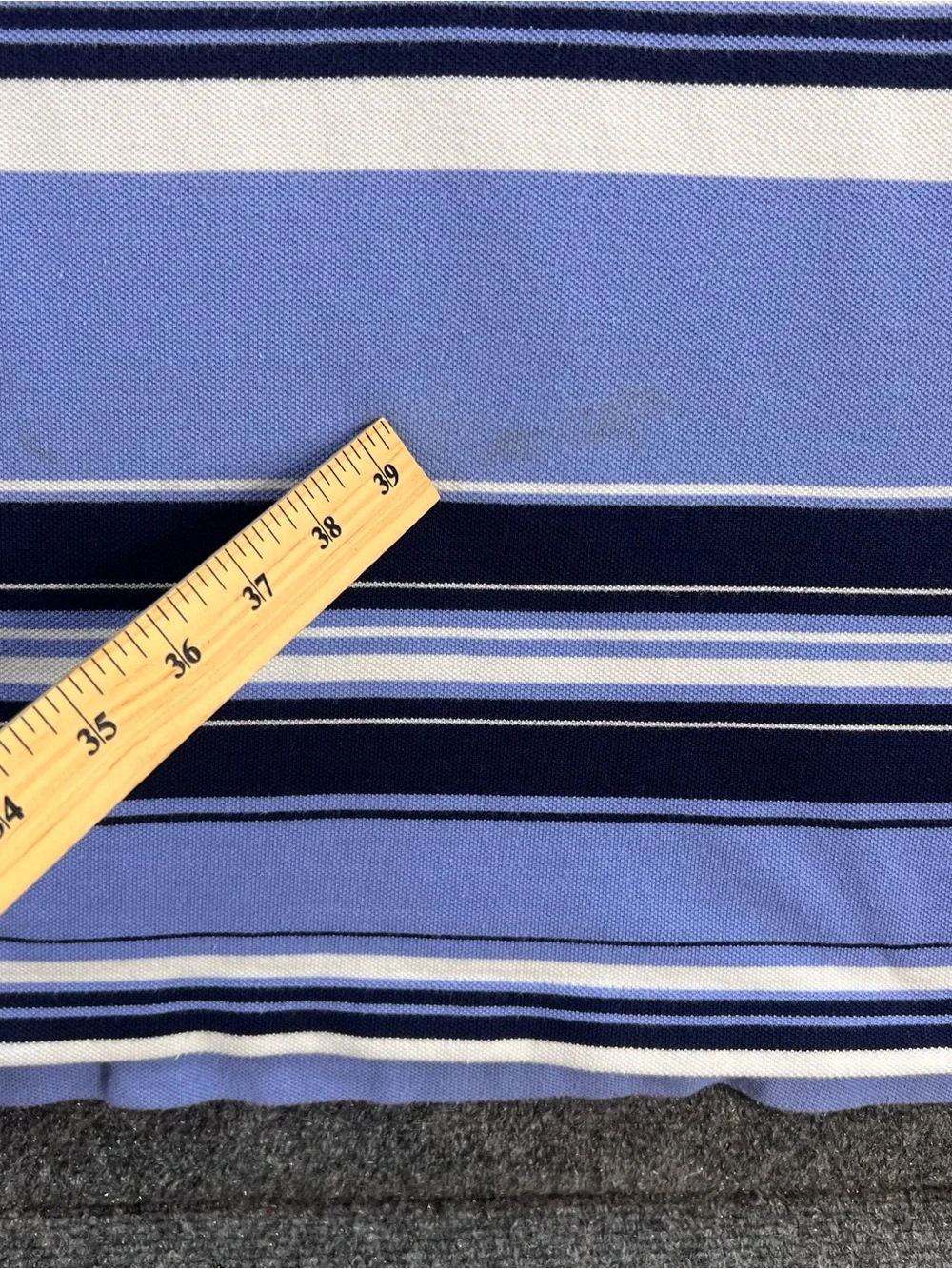 Polo Ralph Lauren Polo Shirt Mens 4XB Blue Striped Cotton Pique Pony Logo Preppy